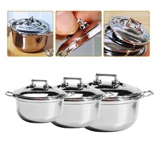 3 Pcs Miniature Cookwares Kids Mini Cookers Alloy Decorative Pots Set