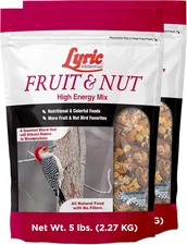 Fruit and Nut Wild Bird Seed - High Energy Wild Bird Food Mix - Attracts Woodpec