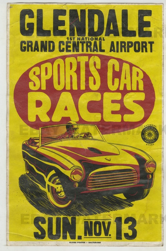 1950's Swallow Doretti Glendale California Race Vintage Advertising Poster 11x17