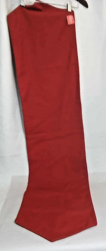 Wool Blend Christmas Sledding Snowman Embroidered  Table Runner Red, Kohl's - Image 3 of 4