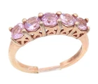 925 Sterling Silver Vintage Ring Gold Plated Round Amethyst Band  Sz 7  RG34758