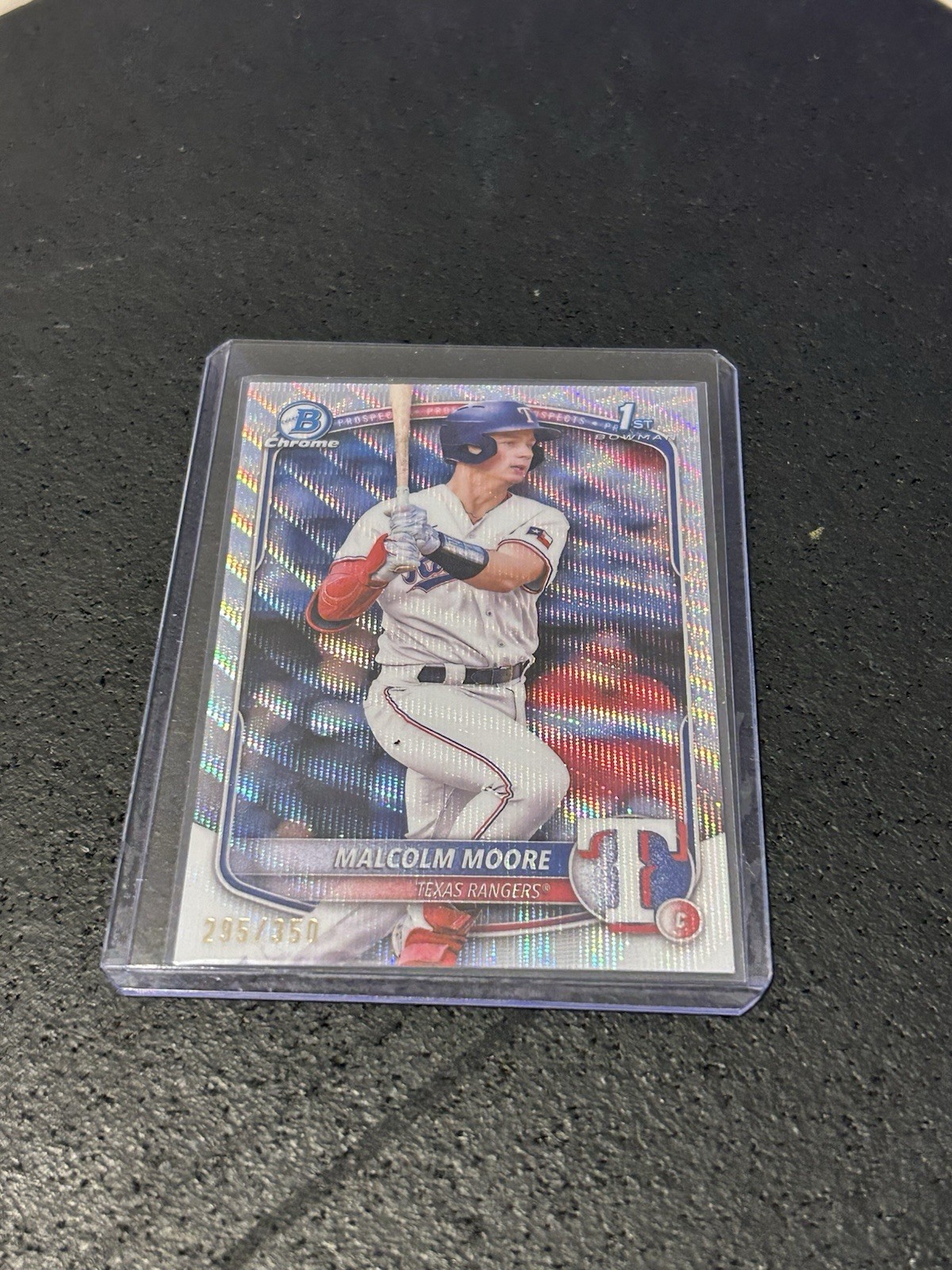 2025 Bowman - Chrome Prospects Malcolm Moore #BCP-129 Wave Refractor /350 (RC)