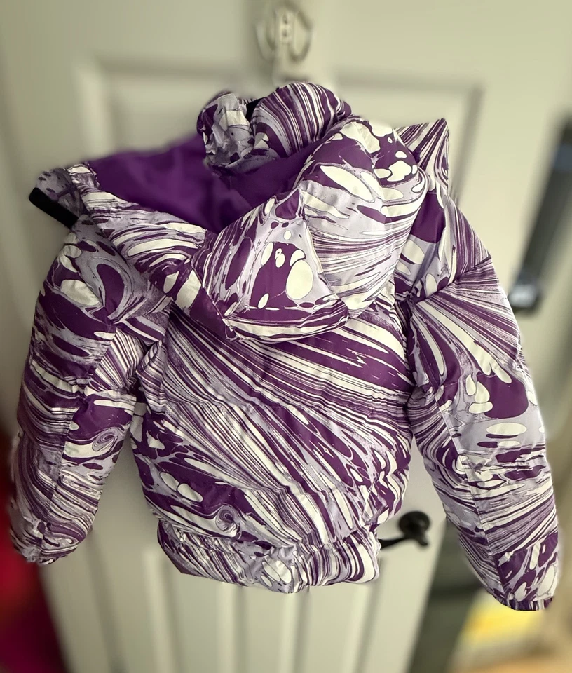 全新带标签 Adidas by Stella McCartney 印花加厚冬季夹克 尺寸 XS MSRP:330 美元 — 第 2/4 张图片