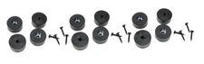 (12 PACK) PENN ELCOM 3/4" x 1-1/2" Rubber Feet for Amp/ Case/ Speaker - F1686/20