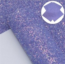 Super Chunky Purple Luxury Glitter FAUX LEATHER ROLL 12" x 55" Felt backed