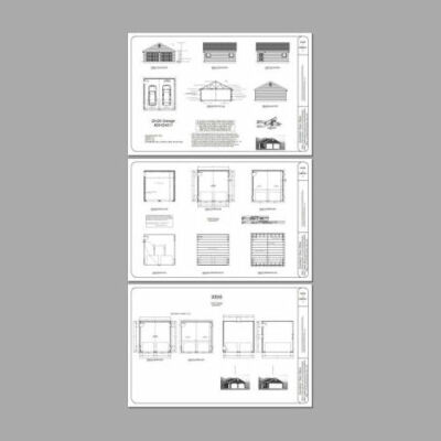 Plan De Garage 2 Voitures 24x24 - 576 Pi² - Murs 8 Pieds - PDF Téléchargeable - Modèle 1C