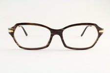 Very Rare Authentic Cartier 51mm Brown Marble Gold Glasses Frames France