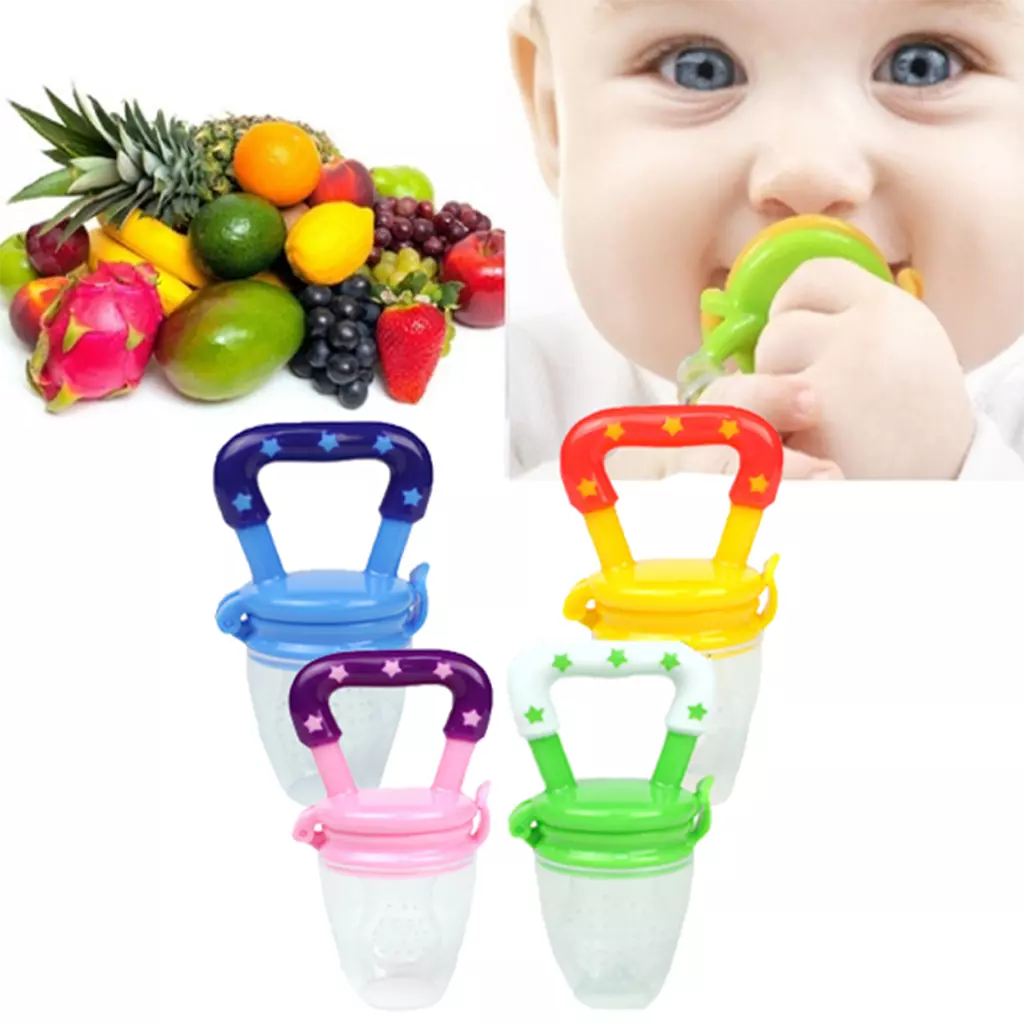 Toddlers Baby Teether Vegetable Fruit Toddler Teething Toy Ring Chewable  Soother