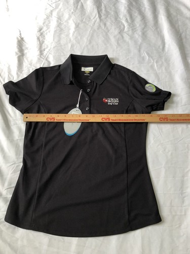 New Greg Norman Lyman Orchards Golf Club Black Moisture Wick Women's Shirt S/P - Picture 10 of 12