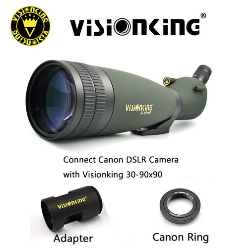 Visionking 30-90x90 Zoom Angle 45° Étanche Spotting Scope Support Appareil Photo Reflex Numérique - Photo 13/14