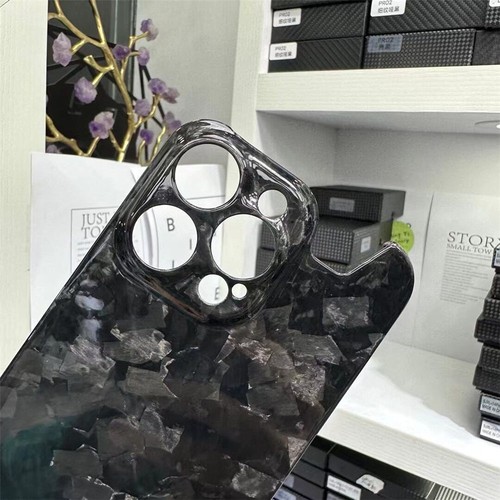 100% Genuine Carbon Fiber Case fr iPhone 15 16 Pro Max 14 Irregular Forged Cover - 第 14/28 張圖片