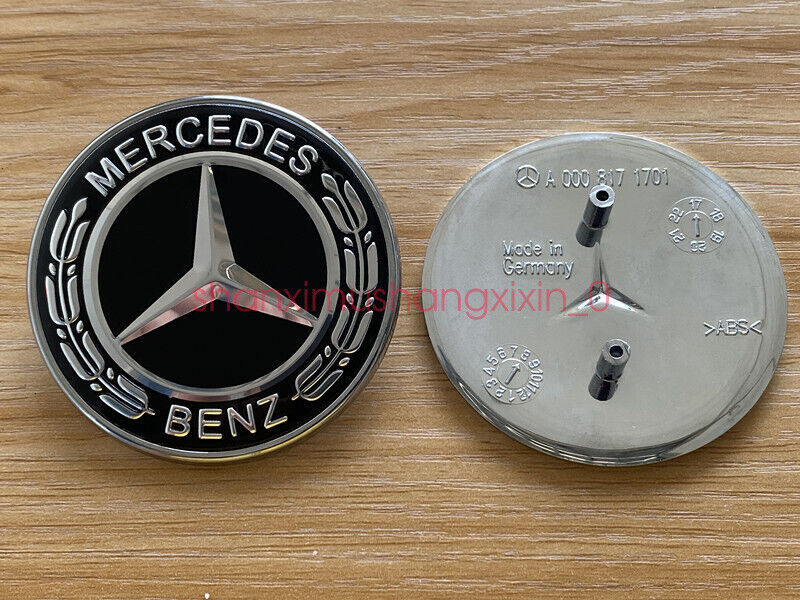 1日（火）18時迄 【■meeeg■】Lm Lv Cw 15ml CP FOR MERCEDES BENZ CLK CLS E ML GL FRONT HOOD BADGE BLACK