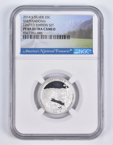 2014-S Silver PF69 ANT Shenandoah Quarter Limited Edition NGC