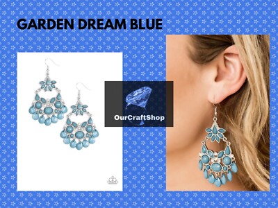 Paparazzi Garden Dream BLUE Earrings