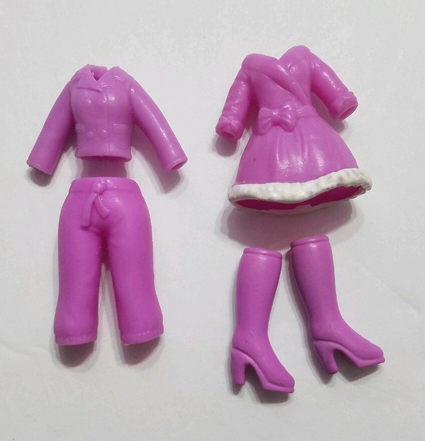 POLLY POCKET DOLL CLOTHING LOT OF 4 LIGHT PURPLE JACKETS