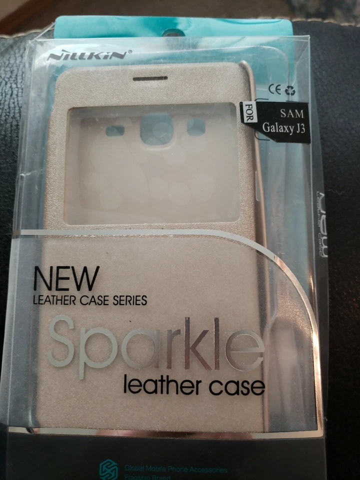 Nillkin Sparkle Faux Leather Flip Case Cover for Samsung Galaxy J3 (2016) J320F - Image 2 of 3