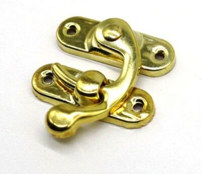 Mini Gold Haken Haspel Spind Truhe Tür Handwerk Möbel Zum Selbermachen Kastenschloss mit Schrauben
