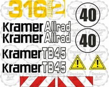 KRAMER TB45 316S Allrad Baggerlader Lader Bagger Aufkleber Set Decals