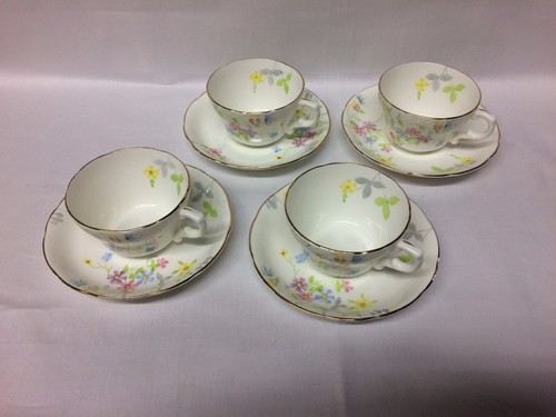 4 Hammersley & Co. vintage Tazza e piattino Bone China Inghilterra floreale e oro - Foto 2 di 11