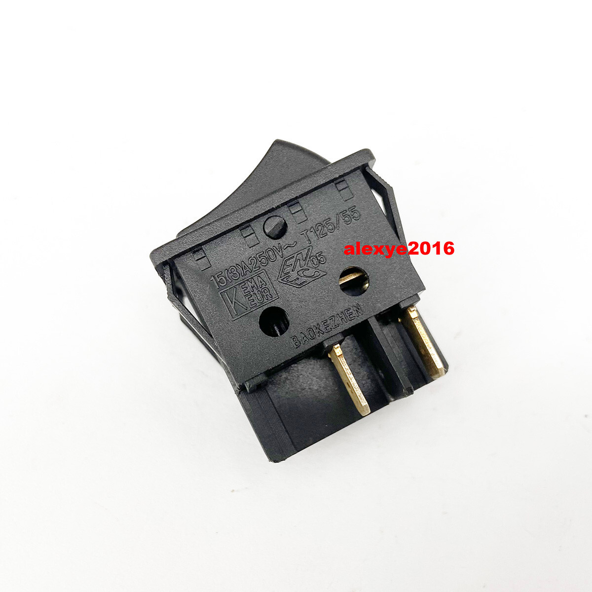 1PCS BAOKEZHEN SC767-B1 Rocker Switch 4 Pins Red Lamp Button