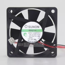 SUNON KDE1206PHV1 6015 DC12V 1.8W 6CM 2-Pin Mirror Sound Cooling Fan