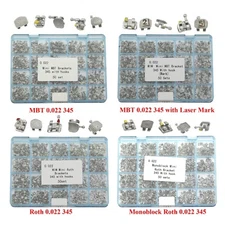 50 Set Dental Orthodontic Monoblock Metal Brackets Braces One Piece MBT Roth 022