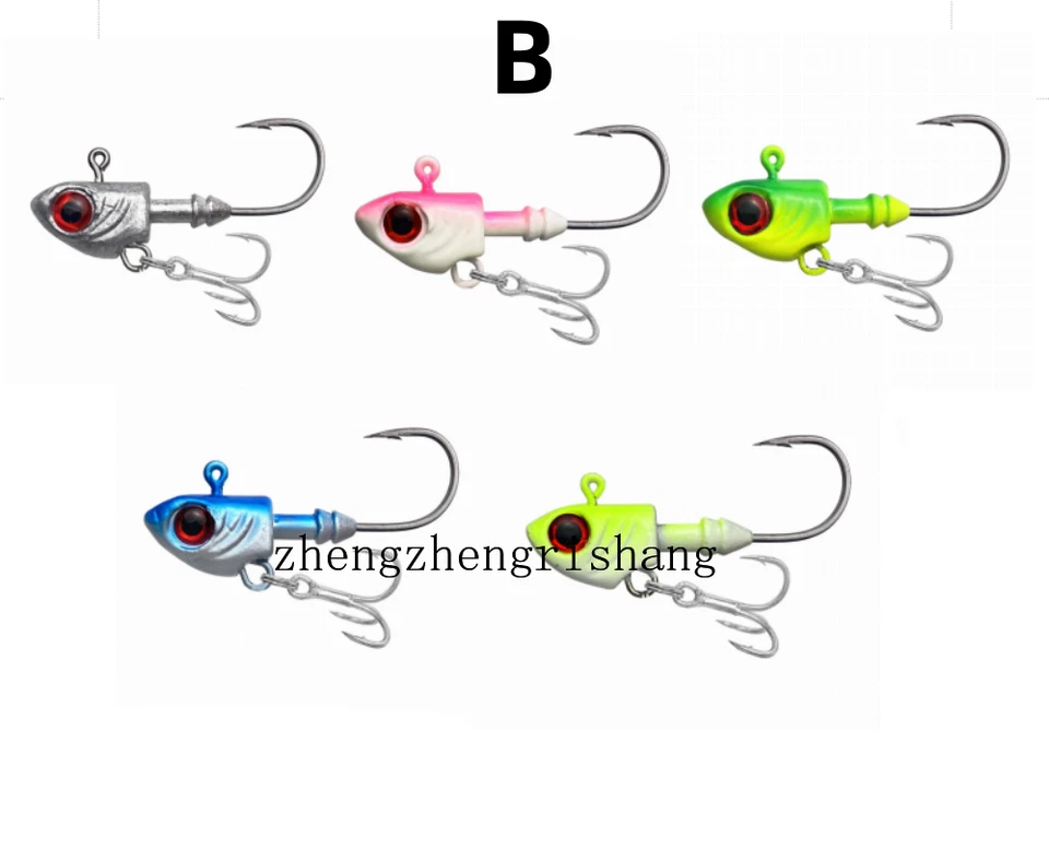 10 piezas cabezas de plantilla de plomo ganchos de pesca señuelo mierda aparejos de cebo de natación plantillas 1/8 oz-1 oz Foto 4 de 4