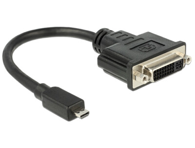 Delock 65563 0,2m Adapter HDMI Micro-D Stecker auf DVI 24+5 Buchse