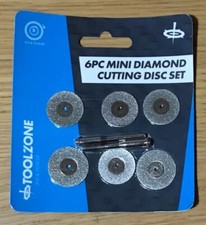 6pc MINI DIAMOND CUTTING DISCS + SHANKS 40mm 20mm Dremel Rotary Tool Glass Metal