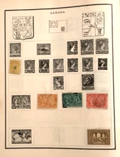 5 Canada Hinged Vintage Postage Stamps from 1920s as shown