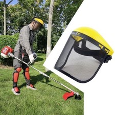 Chainsaw Mesh Safety Face Mask Shield Visor Garden Helmet Grass Trimmer Helmet
