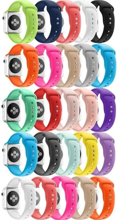 Silicone Sport Band Apple Watch Series 1 2 3 4 5 6 7 8 9 38/40/41/42/44/45/49mm - Image 2 of 4