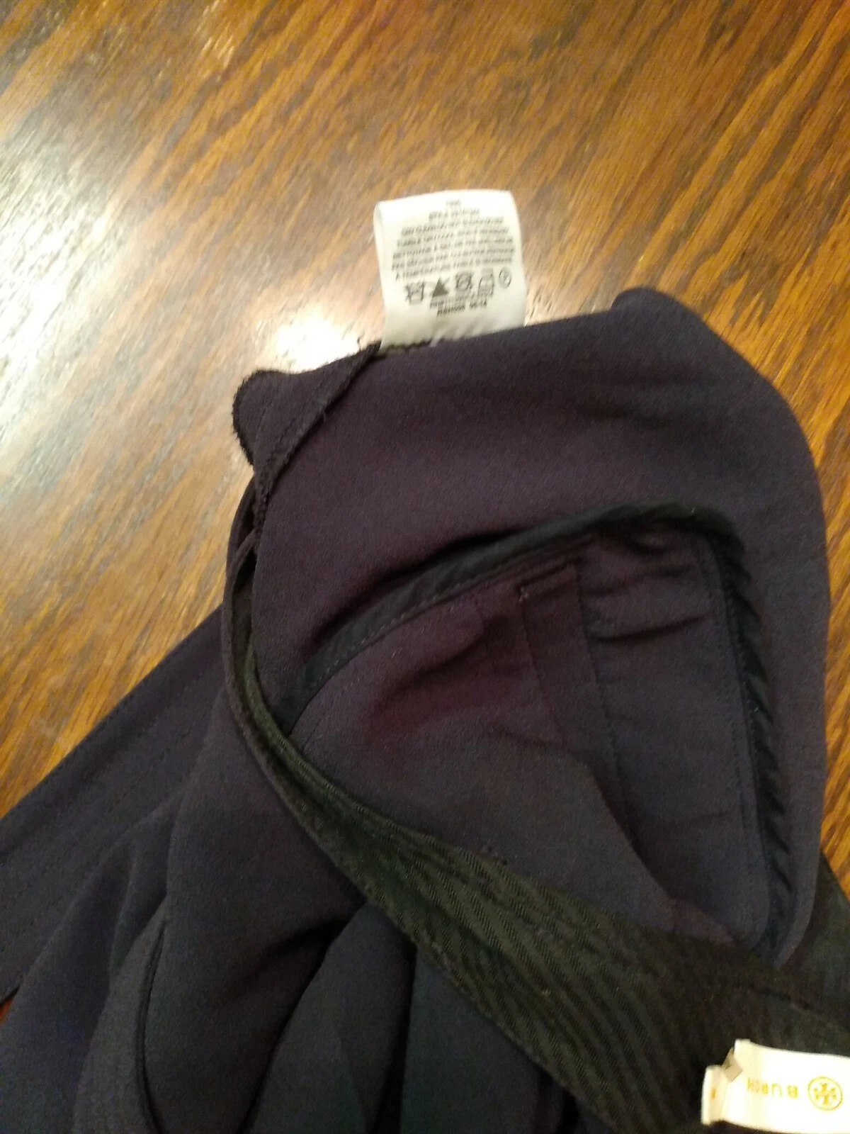 Pantaloni Tory Burch triacetato poliestere nero taglia 10 VG