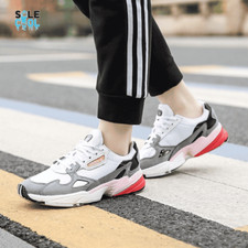 Adidas Originals Falcon Women's  Running Shoes White Grey Pink CG6214