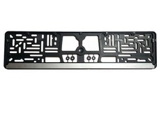 Black Silver European Euro License Number Plate Holder Frame German Car Tag