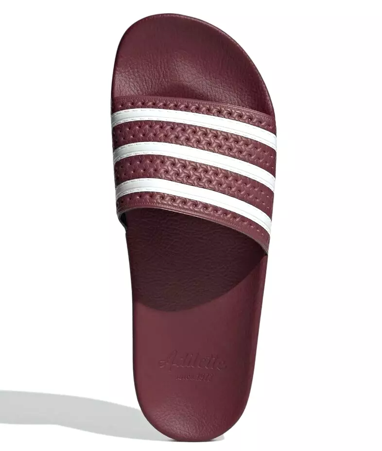 NEW ADIDAS ORIGINALS MENu0026#039;S ADILETTE TREFOIL SLIDES ~ SIZE 11 #GY1308  BURGUNDY | eBay