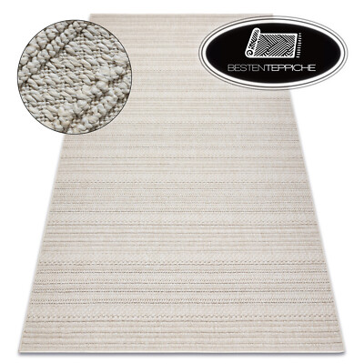 Moderne flachgewebt Struktur Teppiche JERSEY Schleife Boho Linien creme