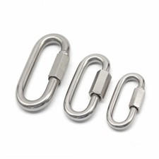 3.5mm to 12mm Quick Link Screw Lock Chain Fastener Hook Carabine Stainless Steel