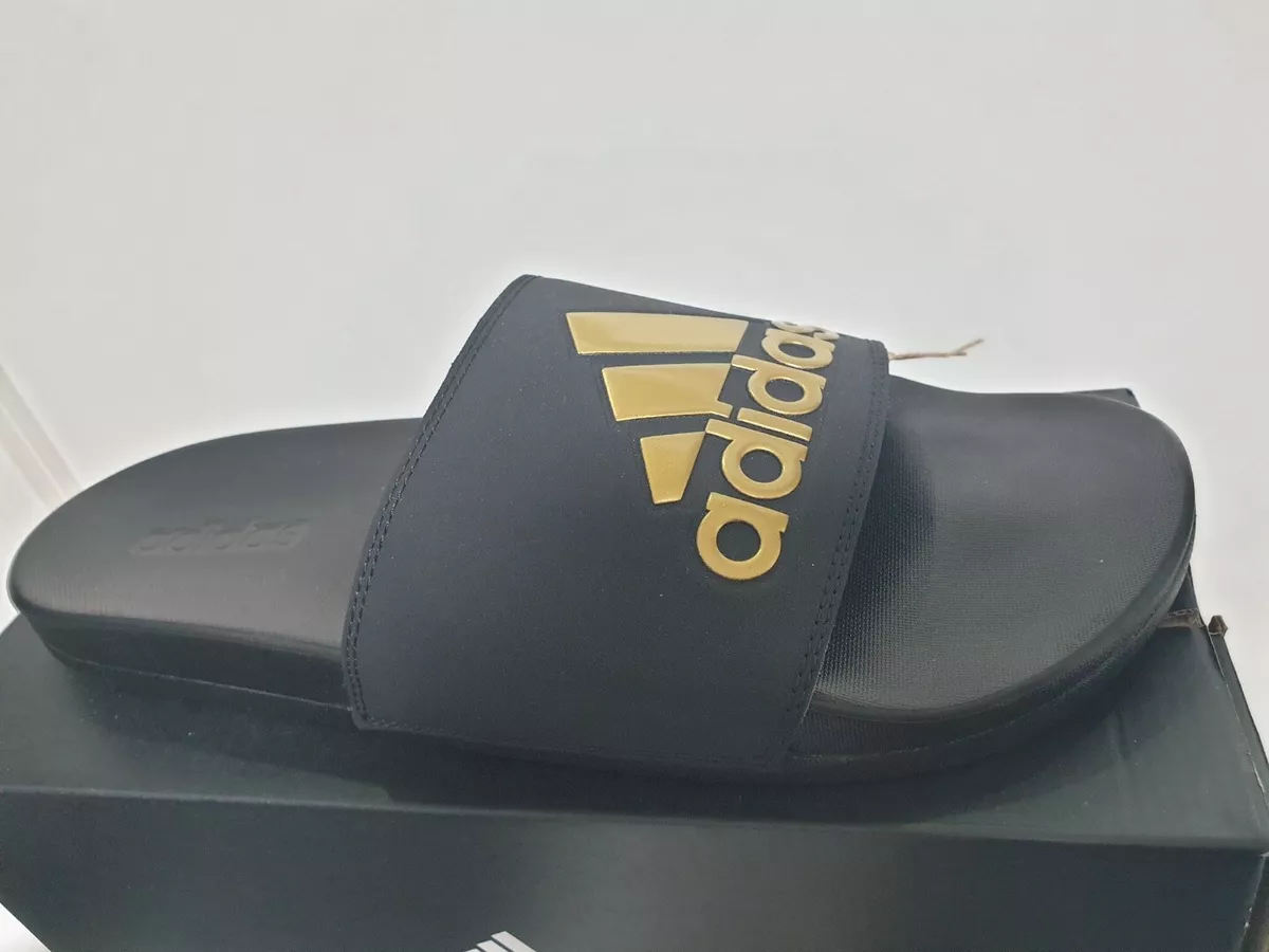 Adilette comfort slides best sale gold