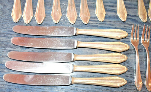 BSF Bremer Silberwarenfabrik 28pc Besteck Cutlery Set Silverplate Toned Vintage - Picture 5 of 19