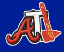 Atlanta Braves Vintage Patch. Embroidered. Iron On Backing. 3"x2"