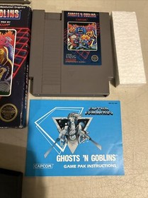 Ghosts 'n Goblins Hangtab Five Screw Nes Regular Nintendo Game Boxed