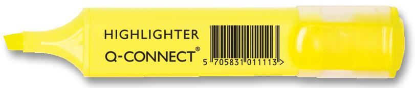 Q CONNECT Yellow Highlighter Pens Pack of 10
