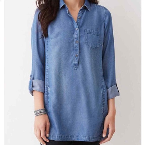 J. Jill Denim Chambray Popover Tunic 