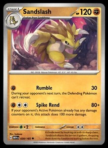 SANDSLASH - 028/165 - POKEMON 151 MEW-EN ENGLISH C/U SV - NM