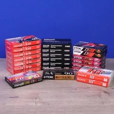 23-Sealed Audio Cassette LOT Maxwel TDK Sony 60 90