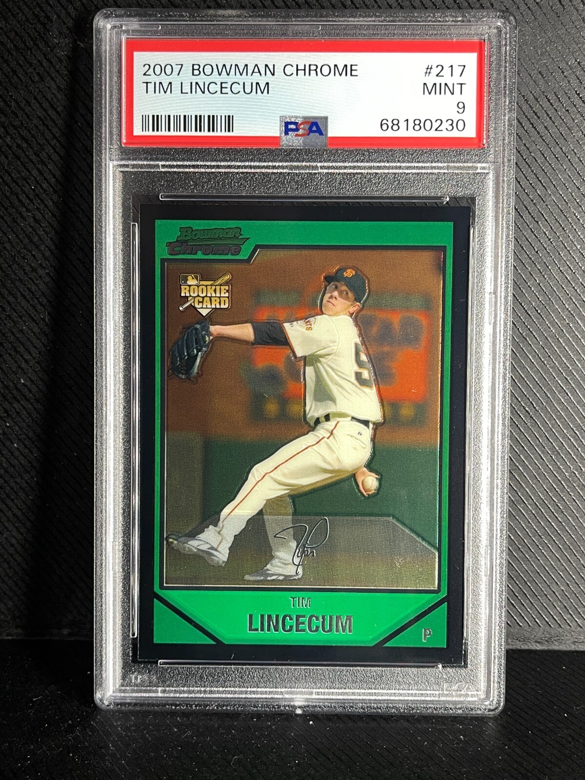 2007 Bowman Chrome Tim Lincecum #217 PSA 9 Rookie RC