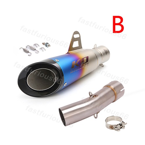 Slip On For Suzuki SV650 2003-2015 Exhaust System Muffler Tips Middle Link Pipe - Picture 6 of 14