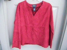 Burgundy Long Sleeved Renaissance Pesant Hippie Shirt By Sonoma Ladies XL 18