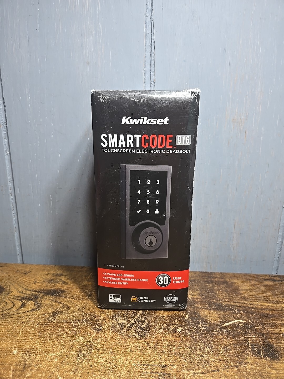 Kwikset 916 SmartKey Keyless Entry Deadbolt in Satin Nickel-image